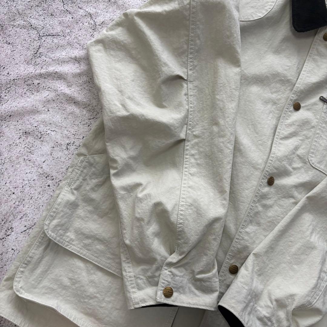 美品　LLBean フィールドコート　サンドベージュ×ブラウン　カバーオール