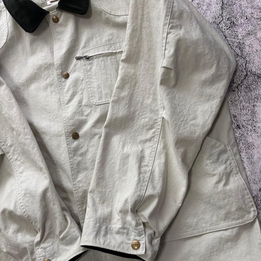 美品　LLBean フィールドコート　サンドベージュ×ブラウン　カバーオール