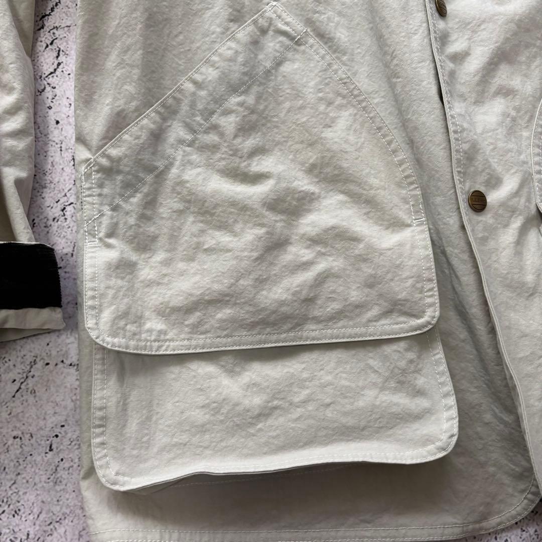 美品　LLBean フィールドコート　サンドベージュ×ブラウン　カバーオール