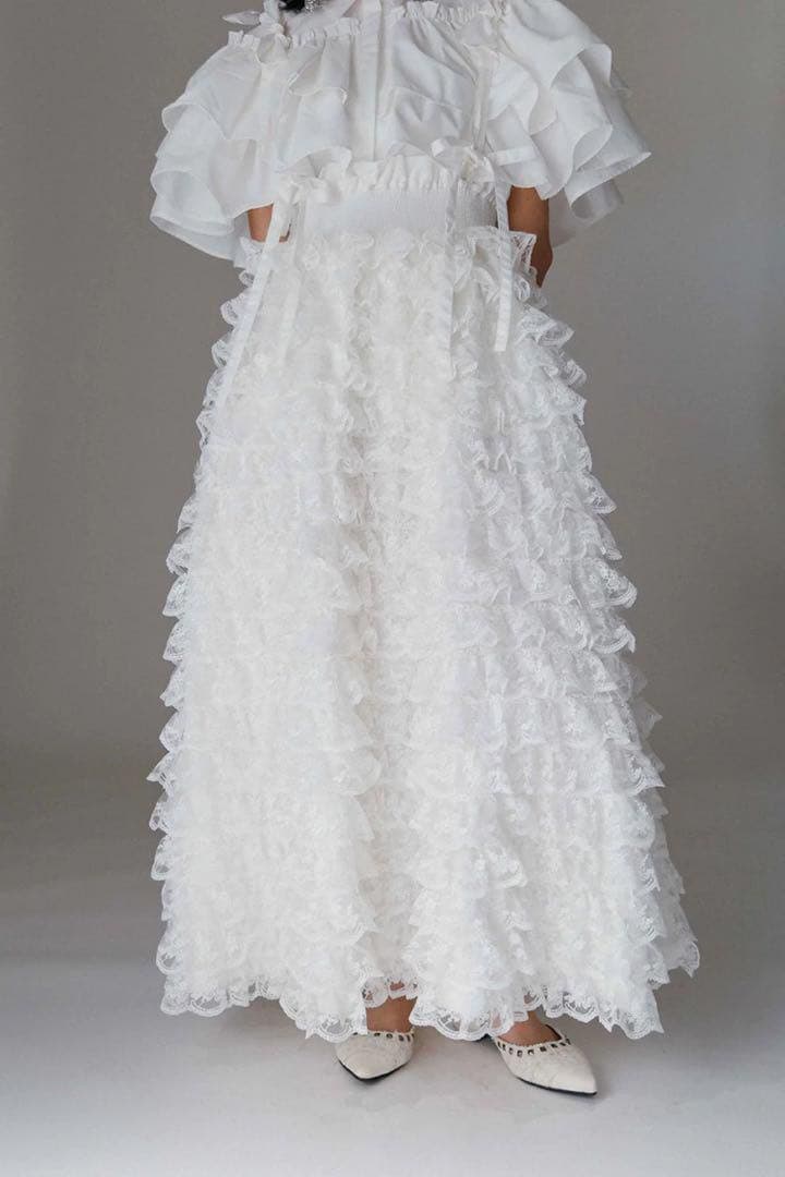 Bibiy. ビビィ　MIMI LACE SKIRT フリル　レース　ロング