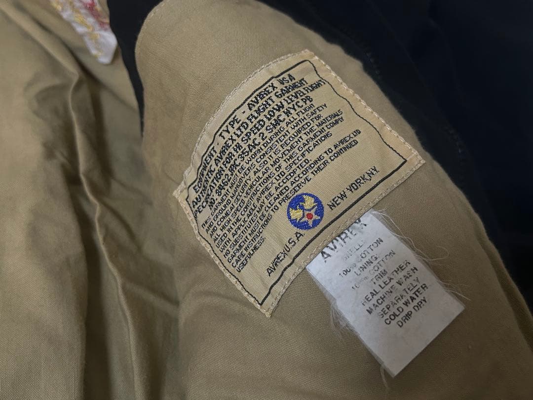 ジャケット・アウター 80~90's AVIREX Twill&Leather A2 Jacket