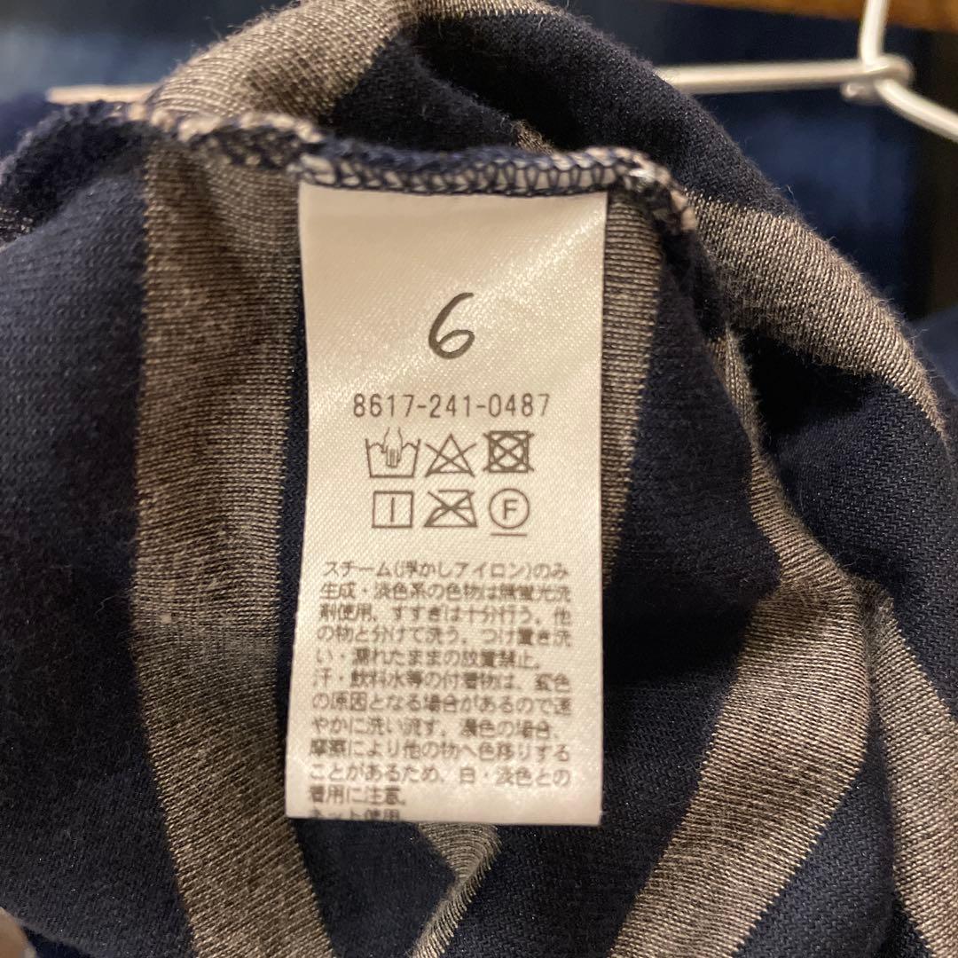 6 ロク　半袖ポロ　ベロア　ボーダーポロシャツ