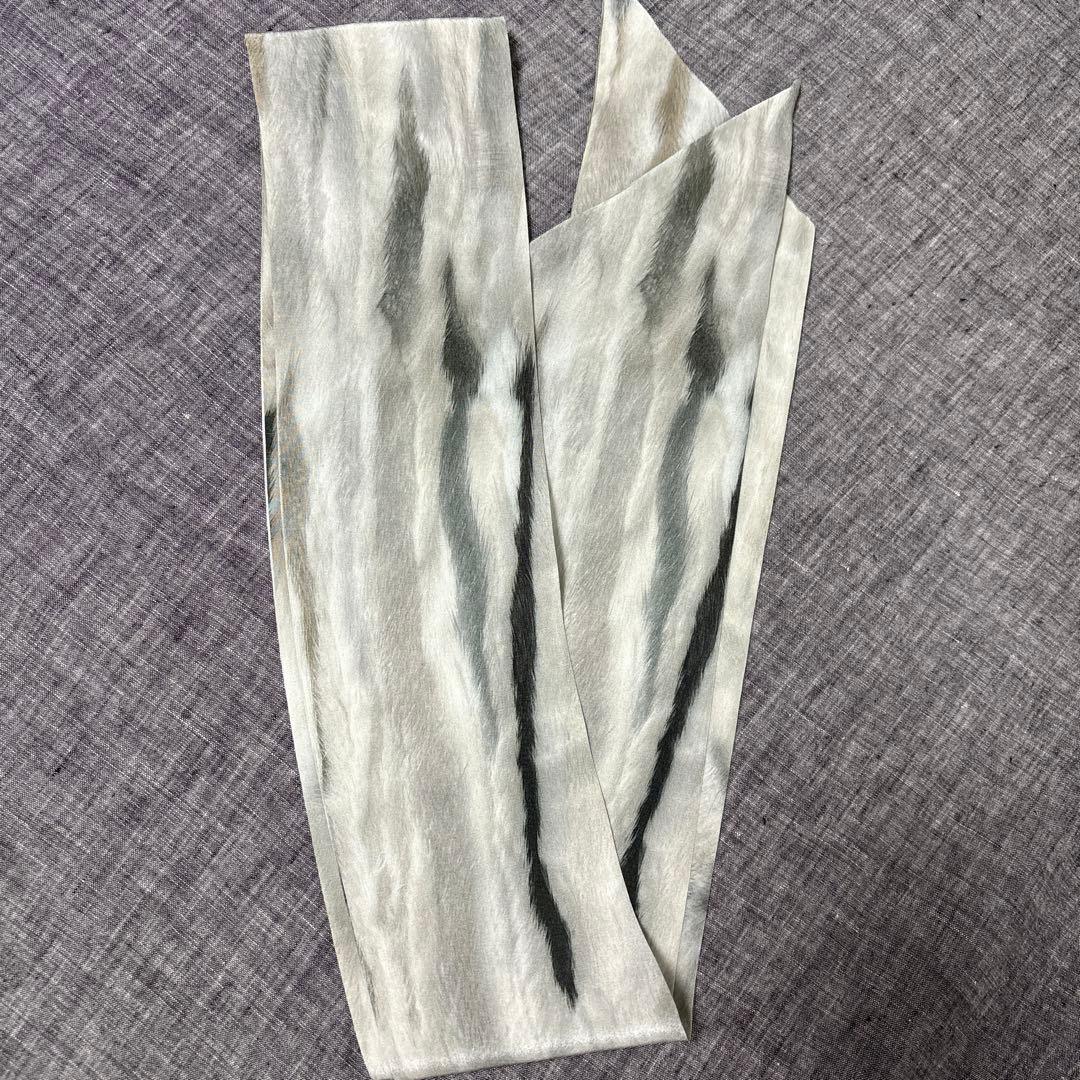 小物 MASU 21AW FUR PRINT SILK SCARF