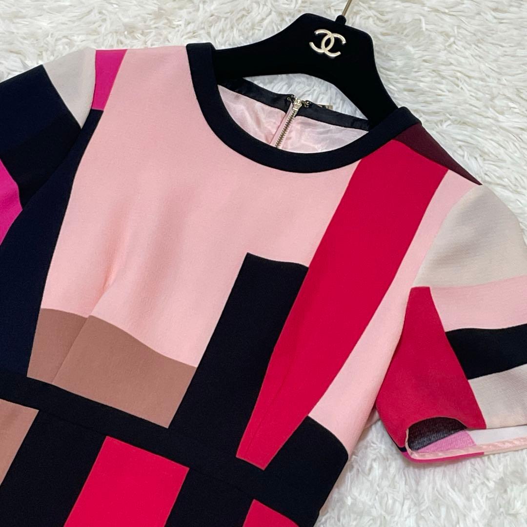 【美品】kate spade ケイトスペード　ワンピース　幾何学模様