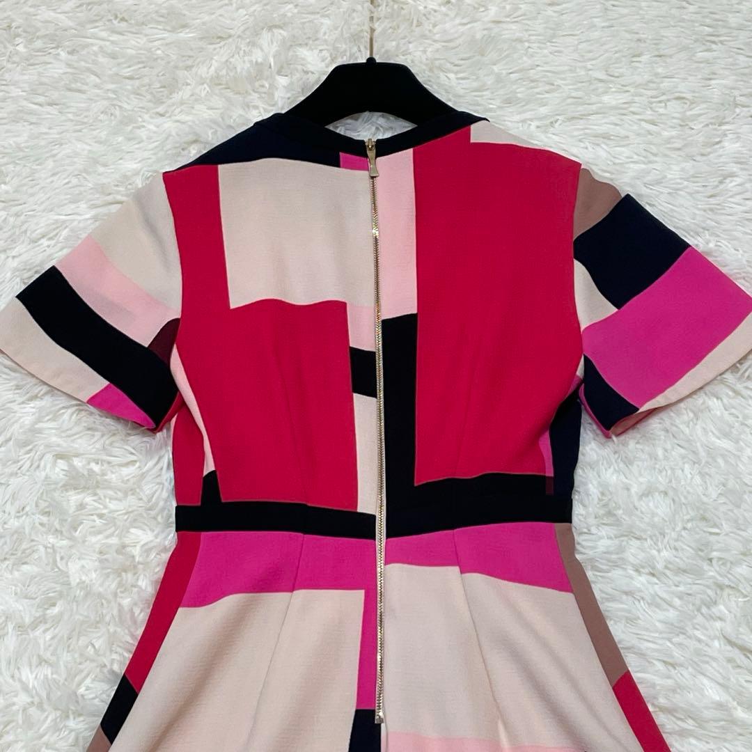 【美品】kate spade ケイトスペード　ワンピース　幾何学模様