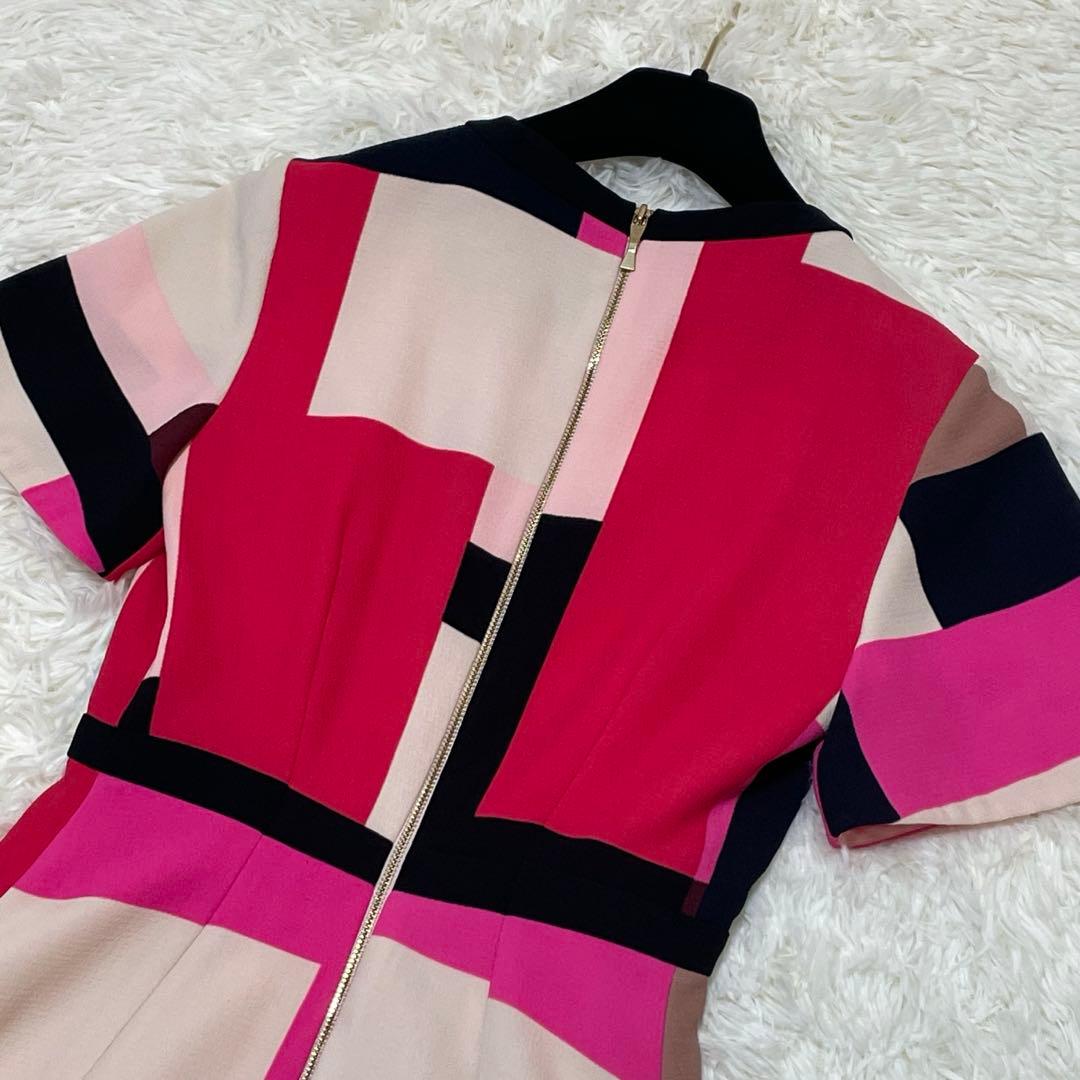 【美品】kate spade ケイトスペード　ワンピース　幾何学模様