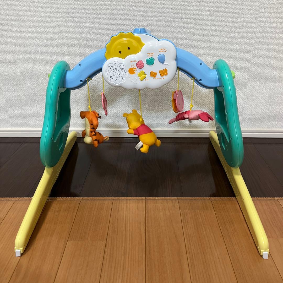 【美品】くまのプーさん 選べる回転6WAYジムにへんしんメリー