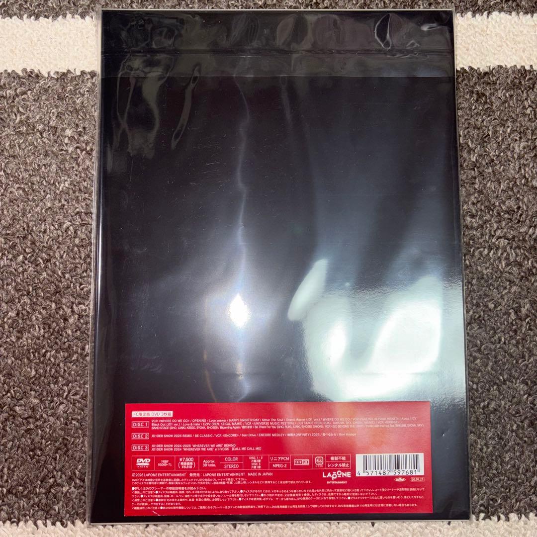 【新品未開封】JO1DER SHOW 2025 東京ドーム DVD FC限定版