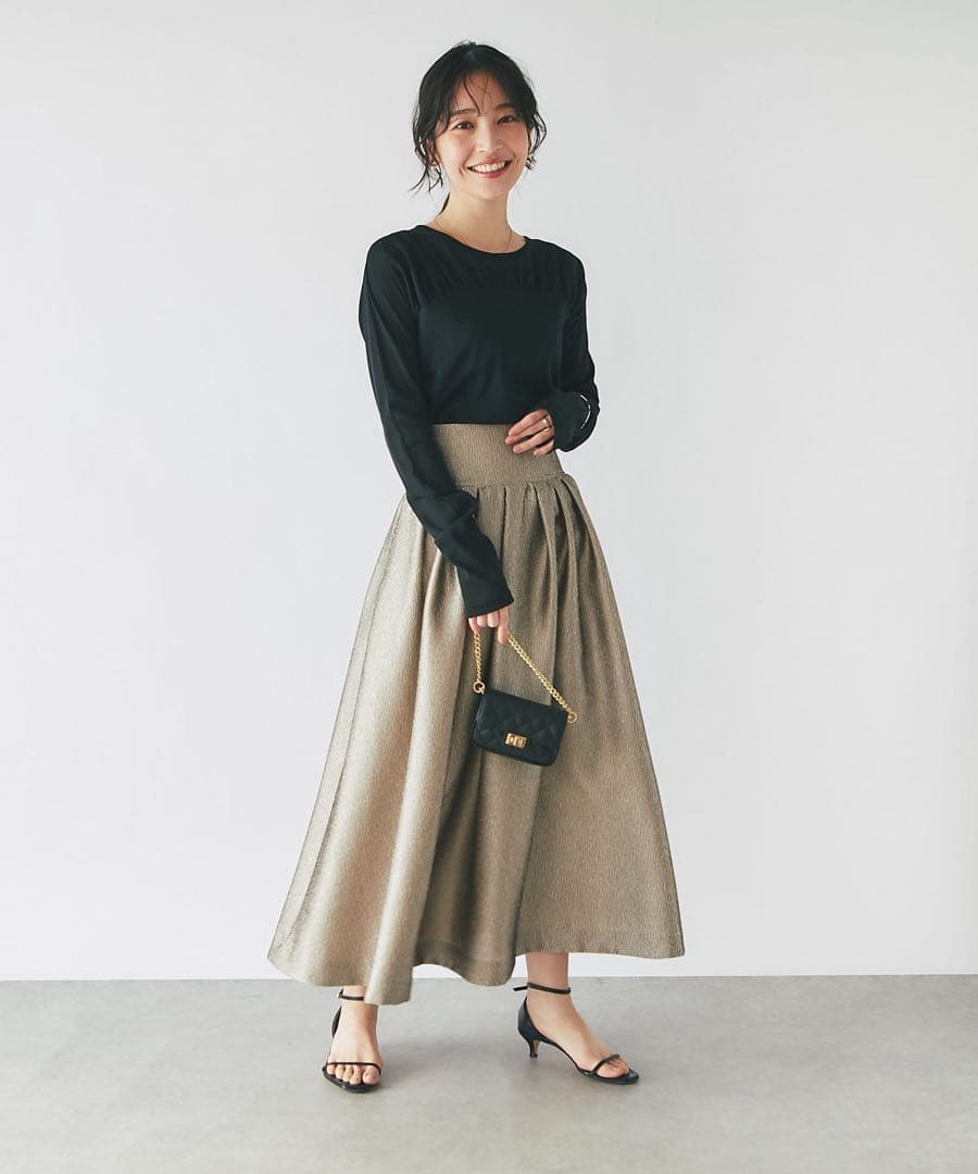 La boutique BonBon メタルジャガードバックレースアップスカート