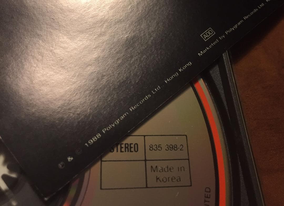 美品廃盤CD－張學友ジャッキーチュン・1988年「昨夜夢魂中」韓国製・ポリドール