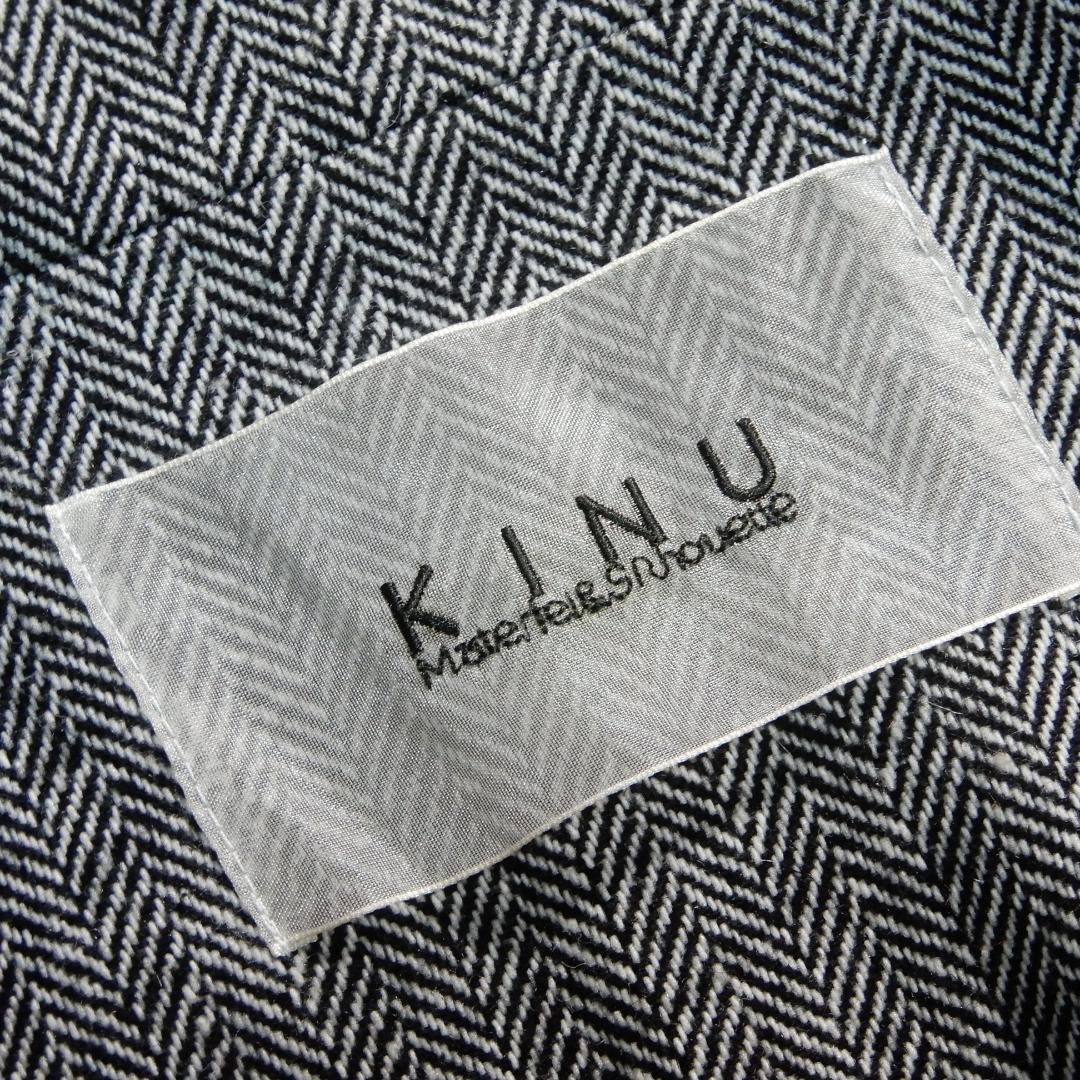 キヌ アンティカ ヘリンボーン ロングコート