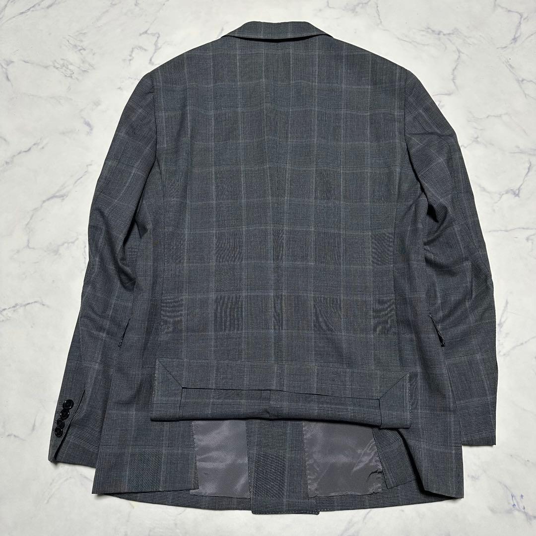 美品　ビームスエフ　BEAMS F ダブルテーラードジャケット　グレーチェック