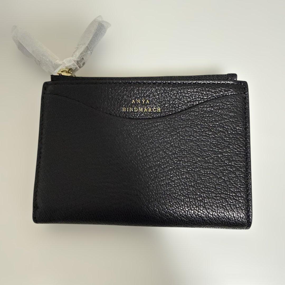 ANYA HINDMARCH ブラック 二つ折り財布