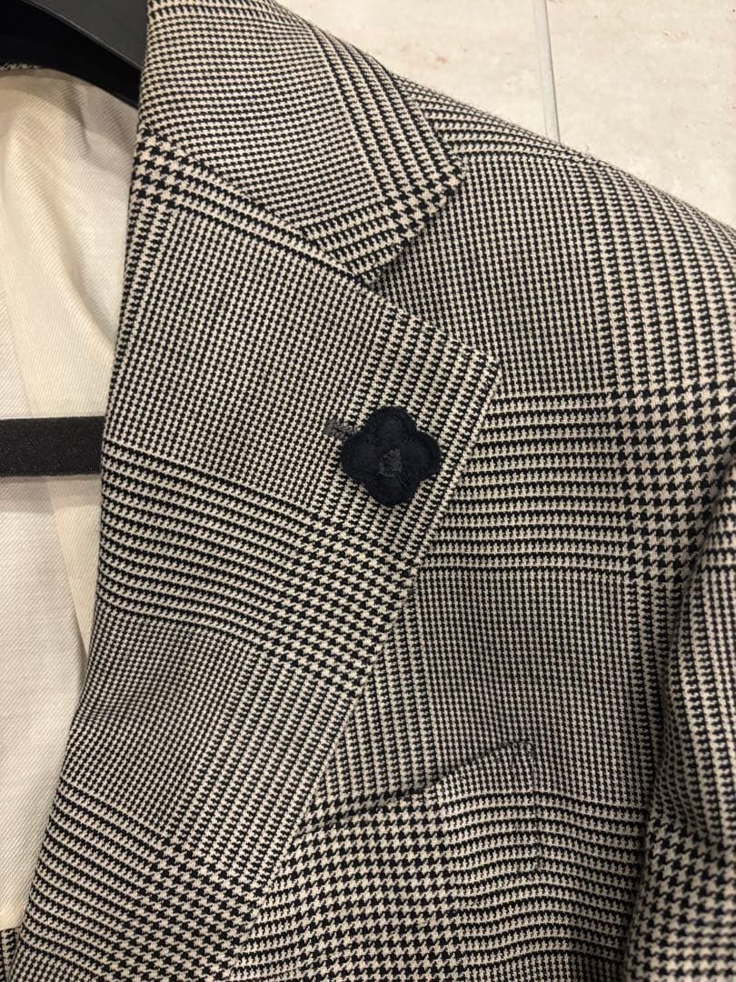 LARDINI グレンチェック3Bジャケット　セットアップ
