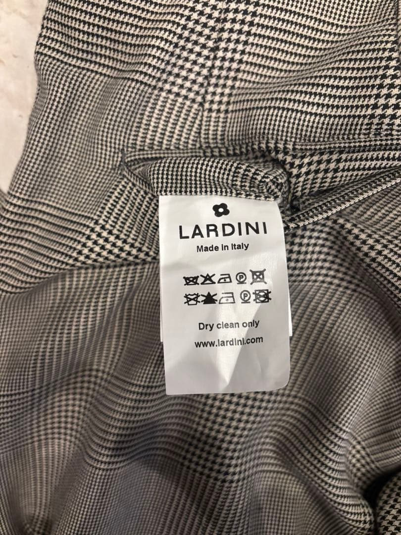 LARDINI グレンチェック3Bジャケット　セットアップ