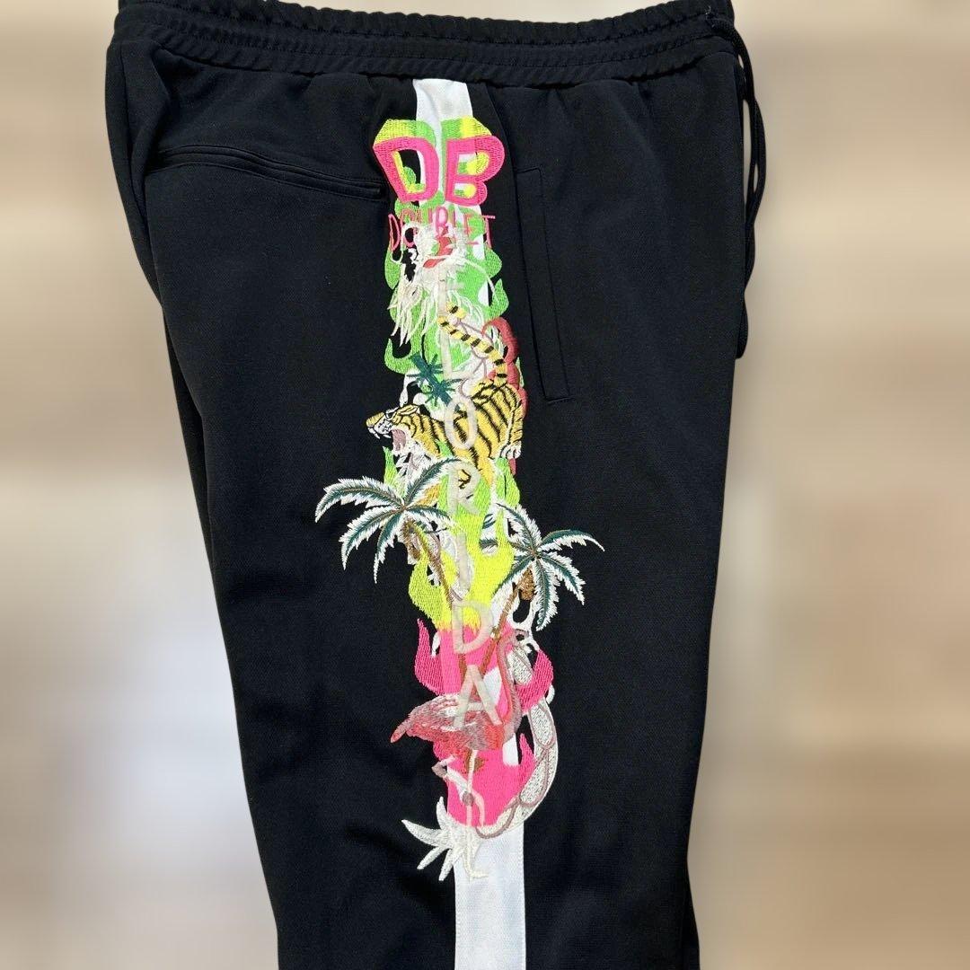 ダブレット doublet カオス刺繍 ジャージ　トラックパンツ　ブラック　M
