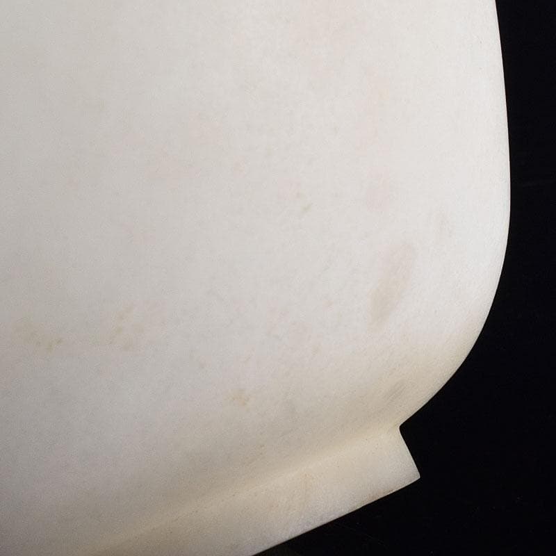 中国　玉石白玉彫刻　茶碗　C　R8268