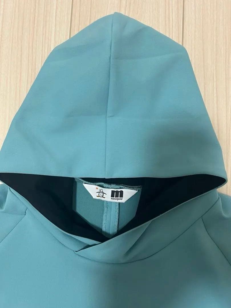 【美品】マンシングウェア ENVOY ストレッチ ビッグロゴパーカー Mサイズ