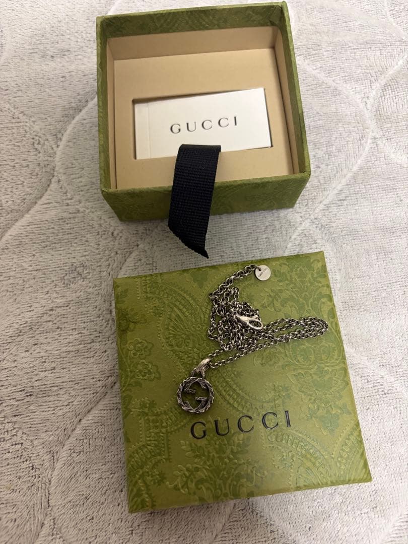 美品GUCCI ネックレス インターロッキグアラベスク