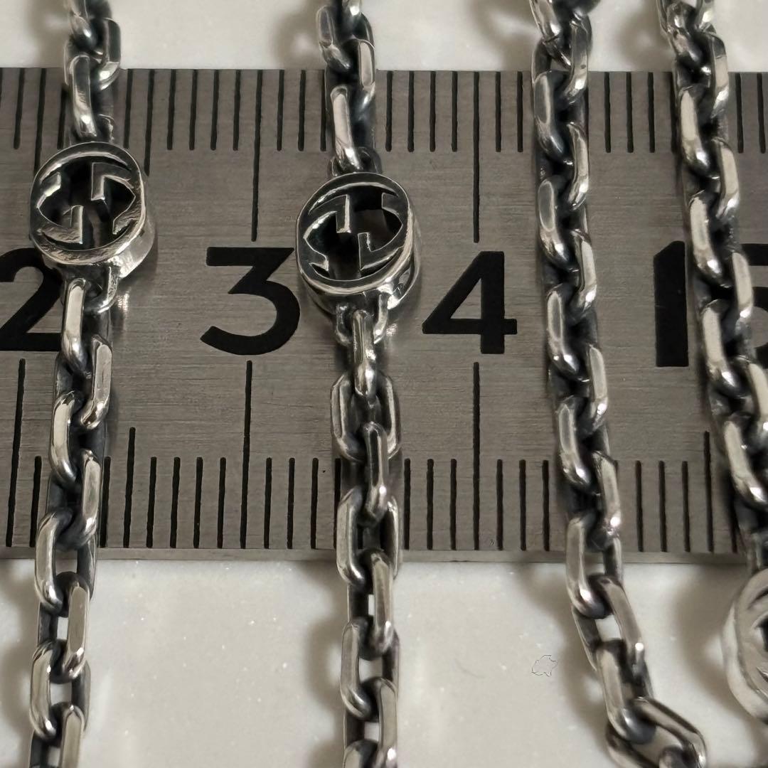 GUCCI 新品同様品　インターロッキングネックレス　極美品　925 付属品