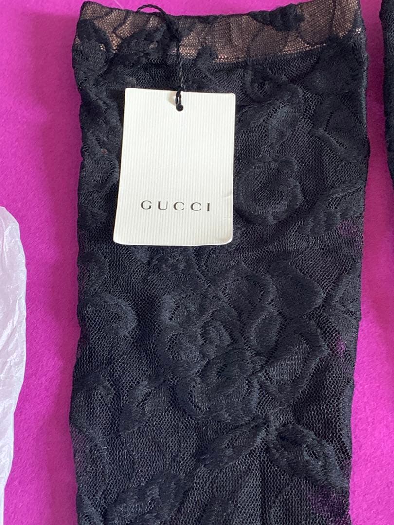 新品タグ付　gucci レース　ソックス　フラワー☆花柄