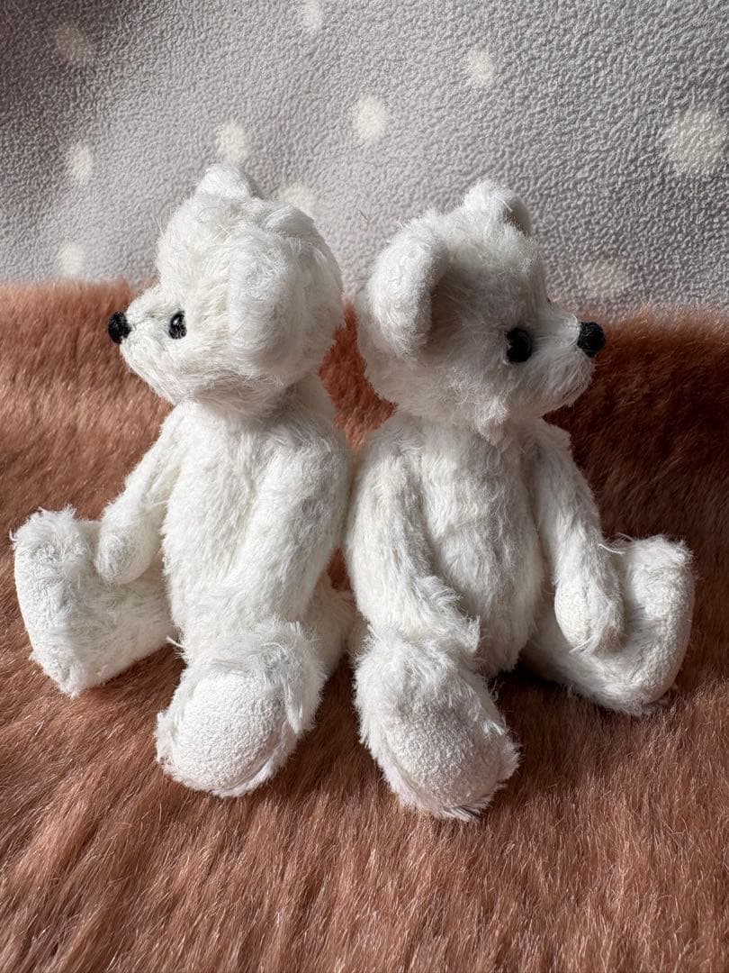 ハンドメイド テディベア 2体セット ドイツ製モヘア ぬいぐるみ うさぎ くま