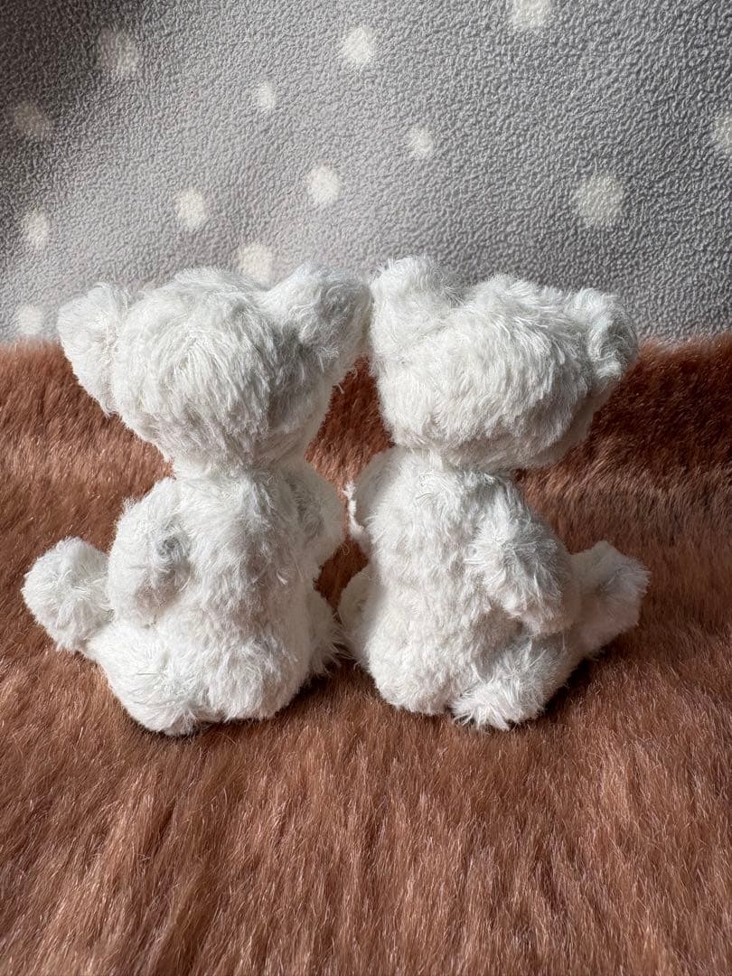 ハンドメイド テディベア 2体セット ドイツ製モヘア ぬいぐるみ うさぎ くま