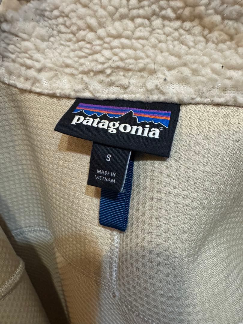 美品⭐️patagonia フリースベスト M ベージュ/ネイビー