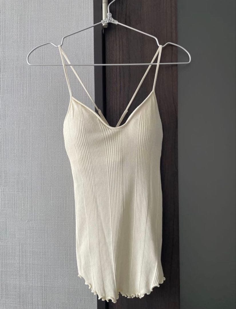 美品　HAKUJI Random rib bra camisole