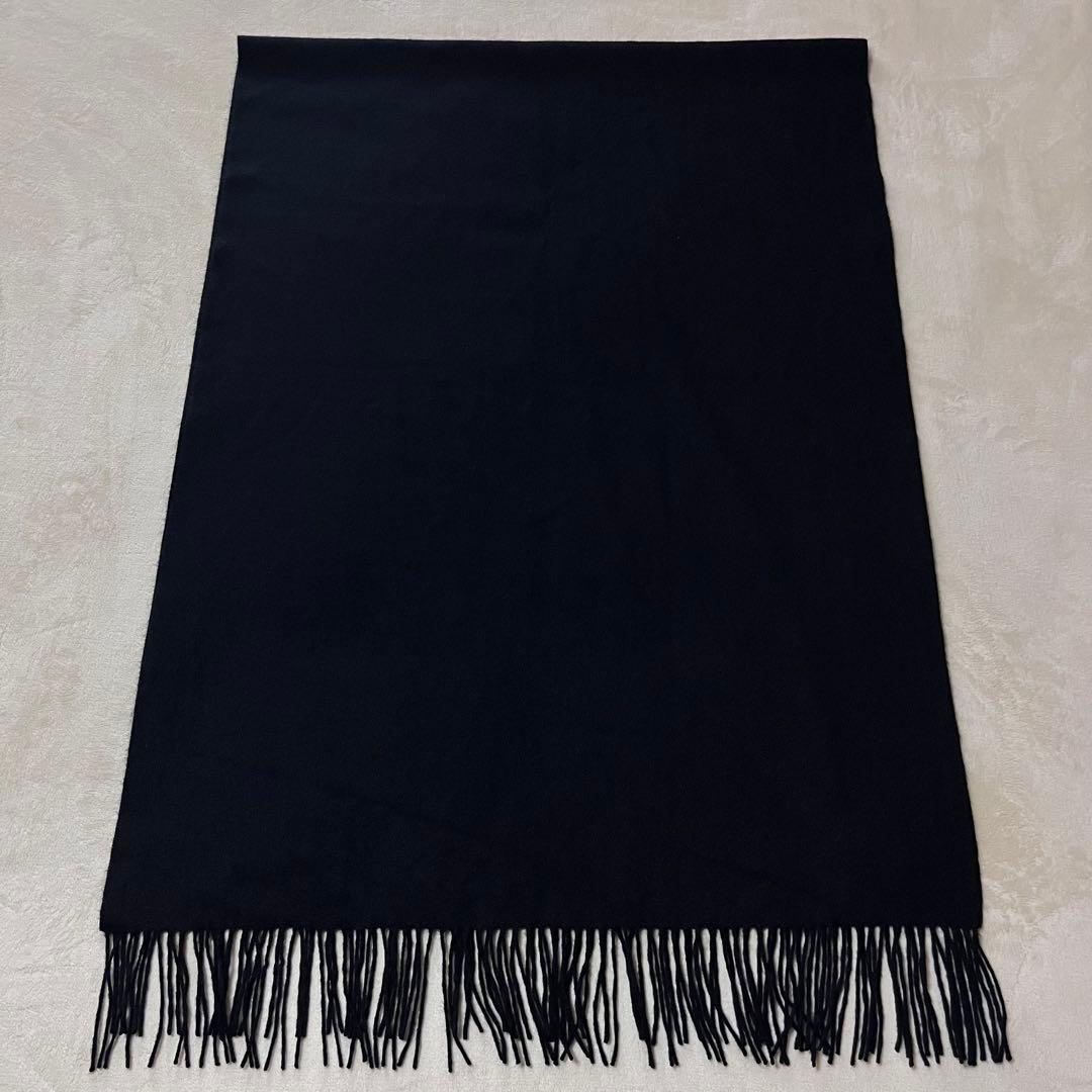 美品✨EDWARD BROWN エドワードブラウン　カシミヤ　マフラー　ブラック