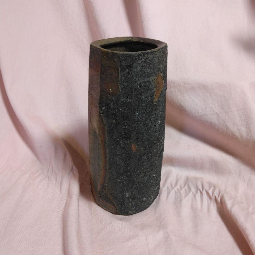 備前焼　西墻邦雄作　備前花生け