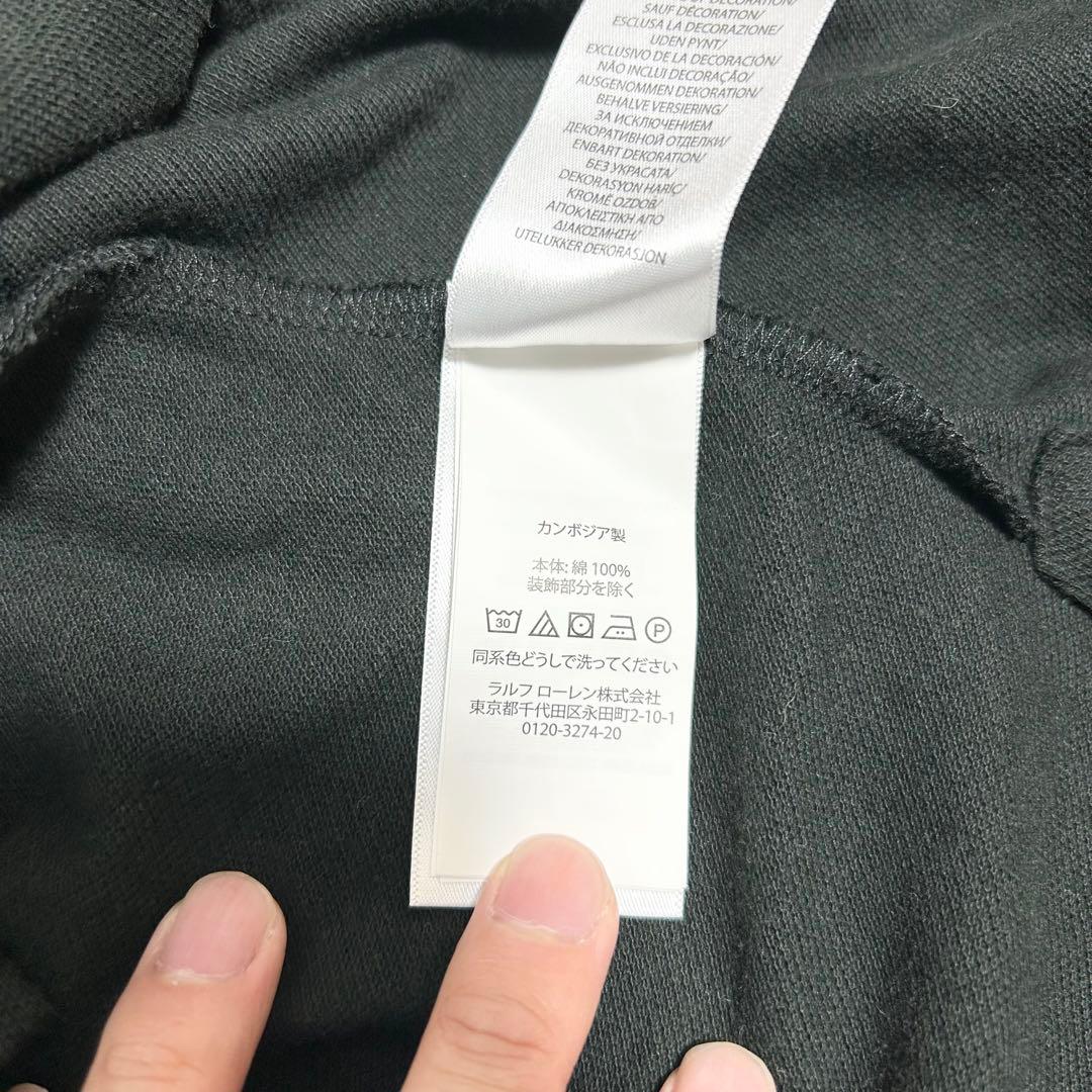 ★極上品★ ポロ ラルフローレン ポロシャツ ビッグポニー 黒 ブラック 白