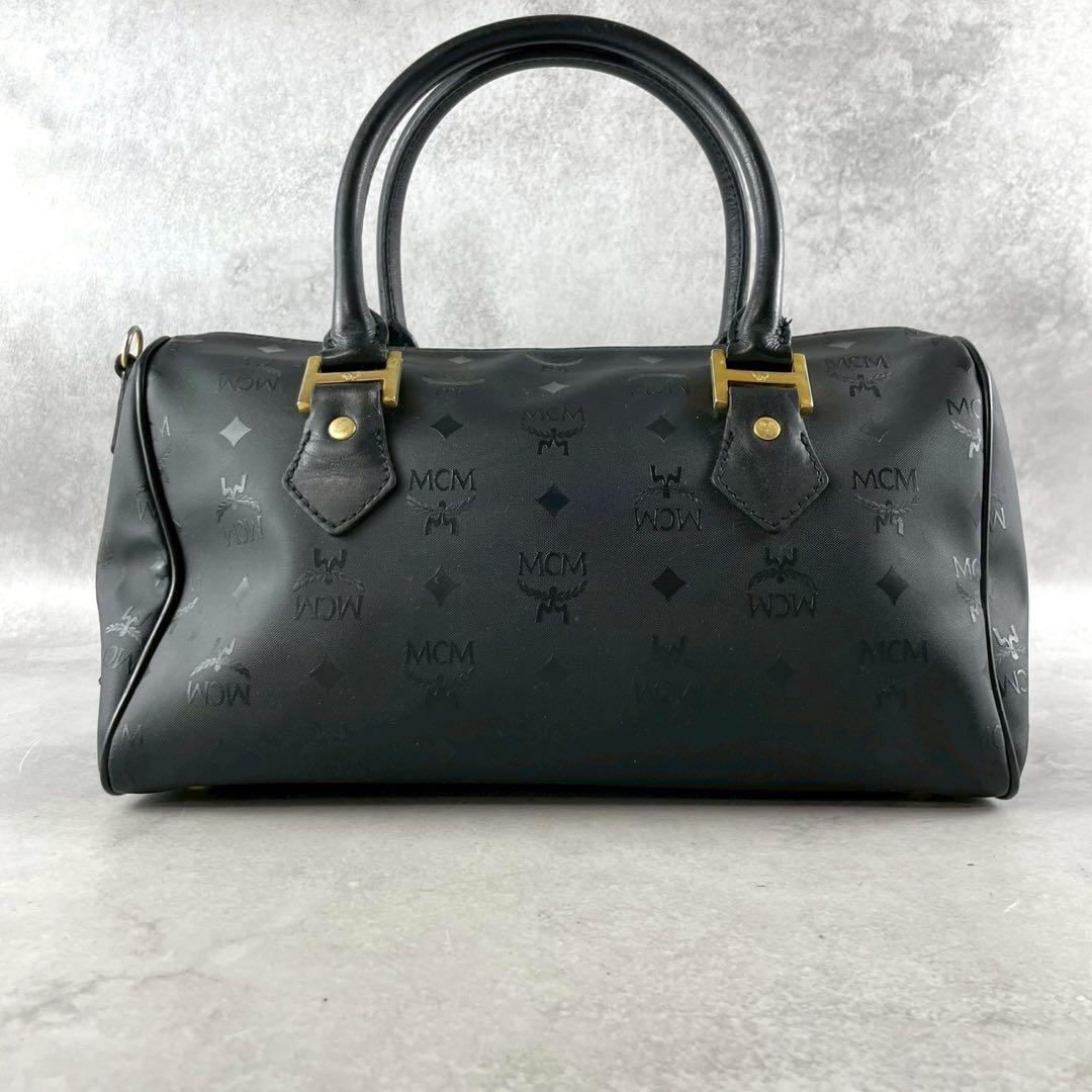 ✨美品✨MCM エムシーエム　ボストンバッグ　ヴィセトス柄　大容量　ブラック