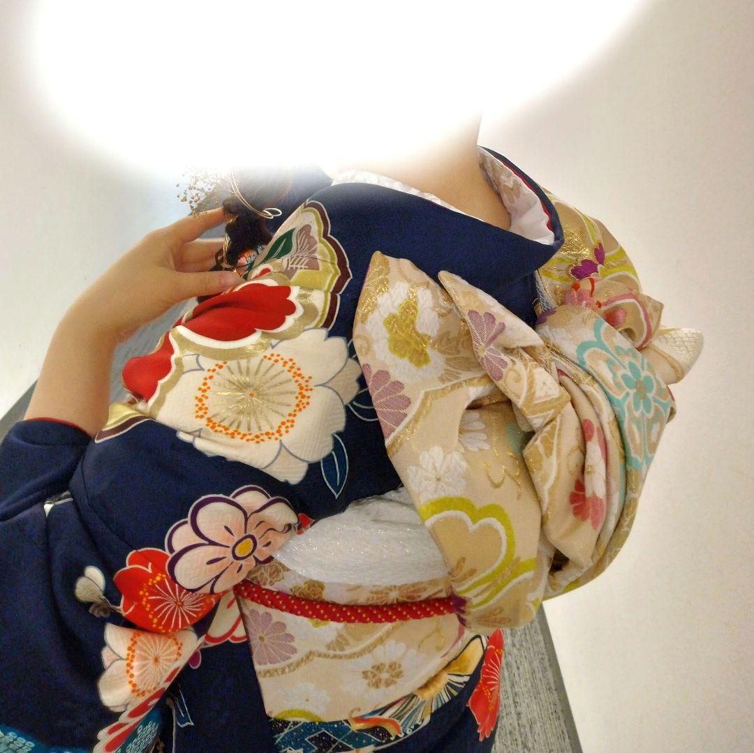 即発送・美品 振袖 フルセット 紺 成人式・前撮り・卒業式