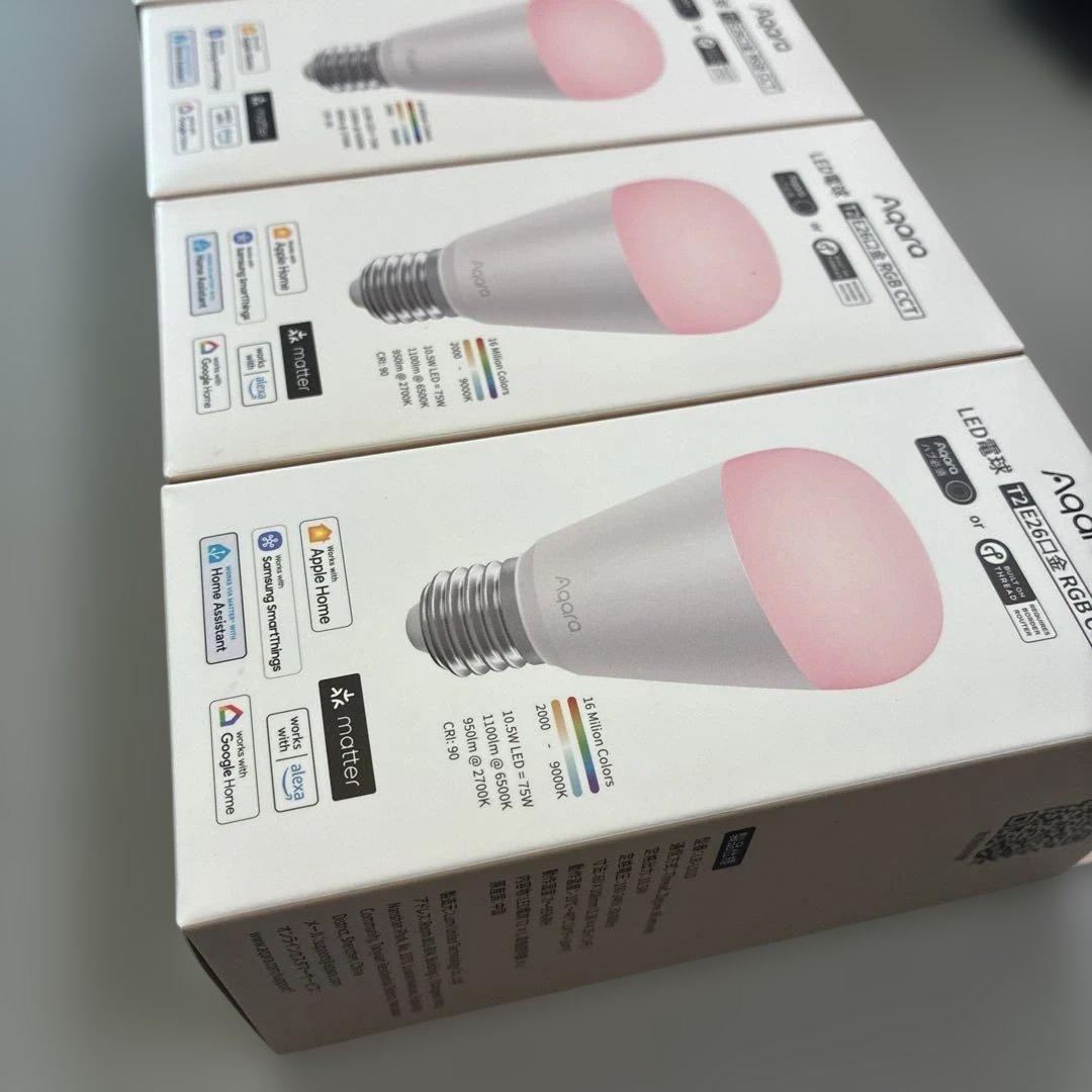 Aqara LED電球 T2 E26 4個セット RGB CCT