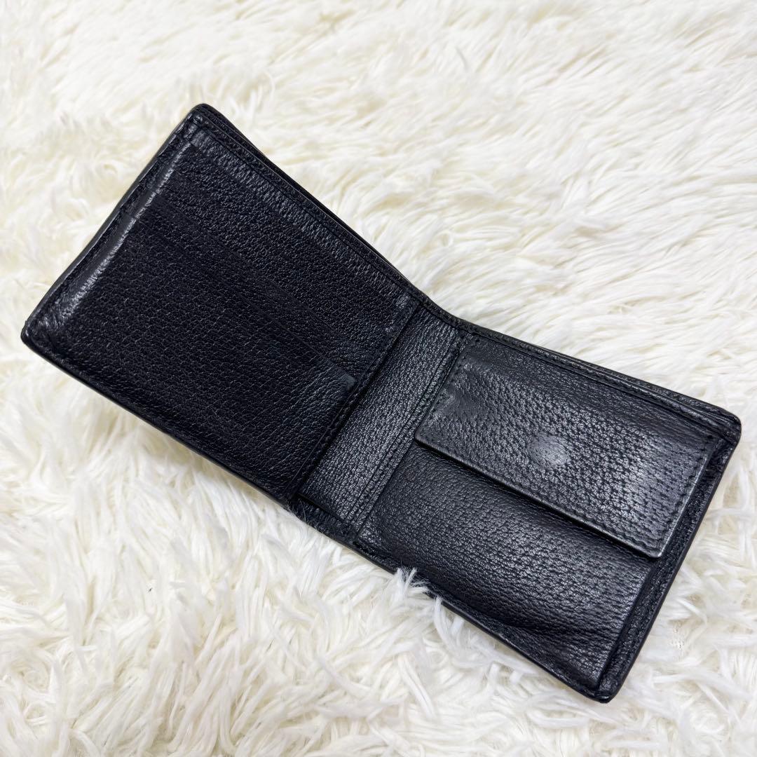 ✨保証書付き✨GUCCI GGマーモント ２つ折り財布 ブラック レザー