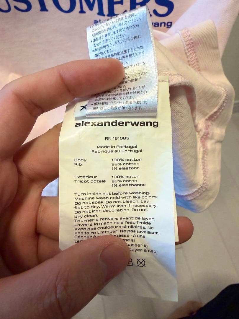 alexanderwang Tシャツ アレキサンダーワン ピンク トップス