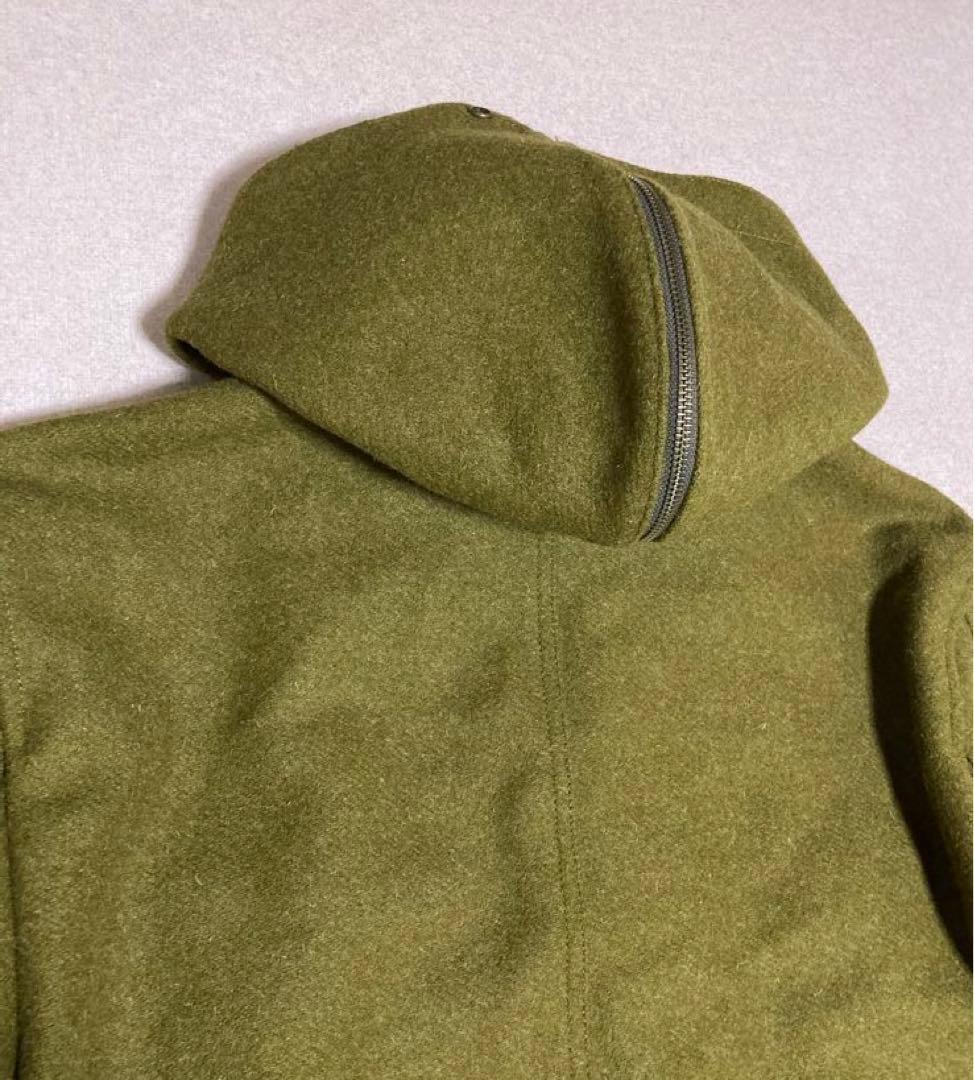 美品 エルエルビーン シグネチャー メルトン ウール モッズコート 筆記体タグ