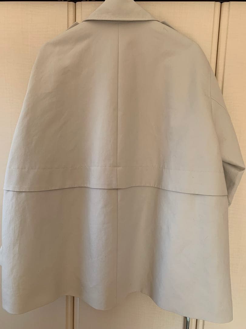 NOBLE 【26年美品】コットンダブルクロスハーフコート　ナチュラル　38