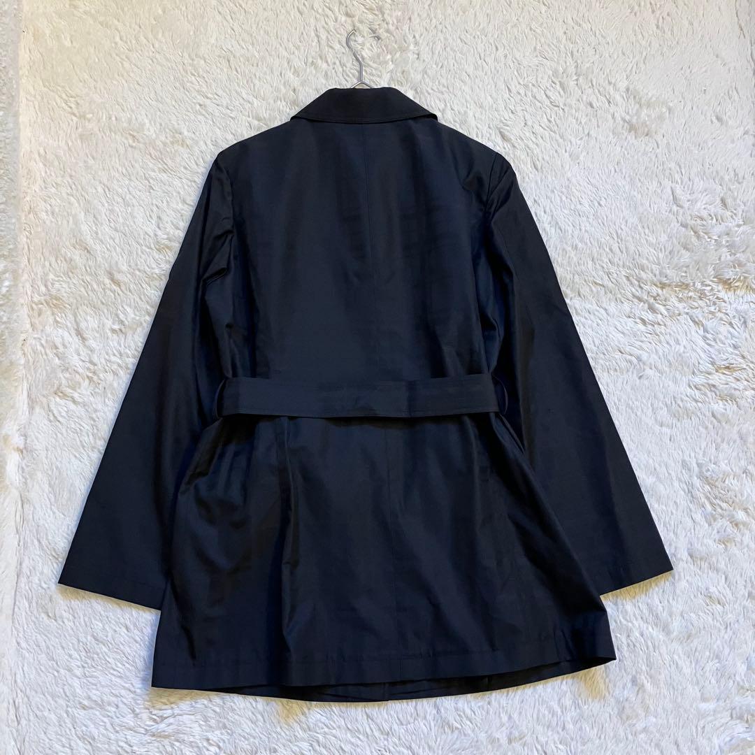 美品　Leilian レリアン スプリングコート　ブラック　シルク100%　L