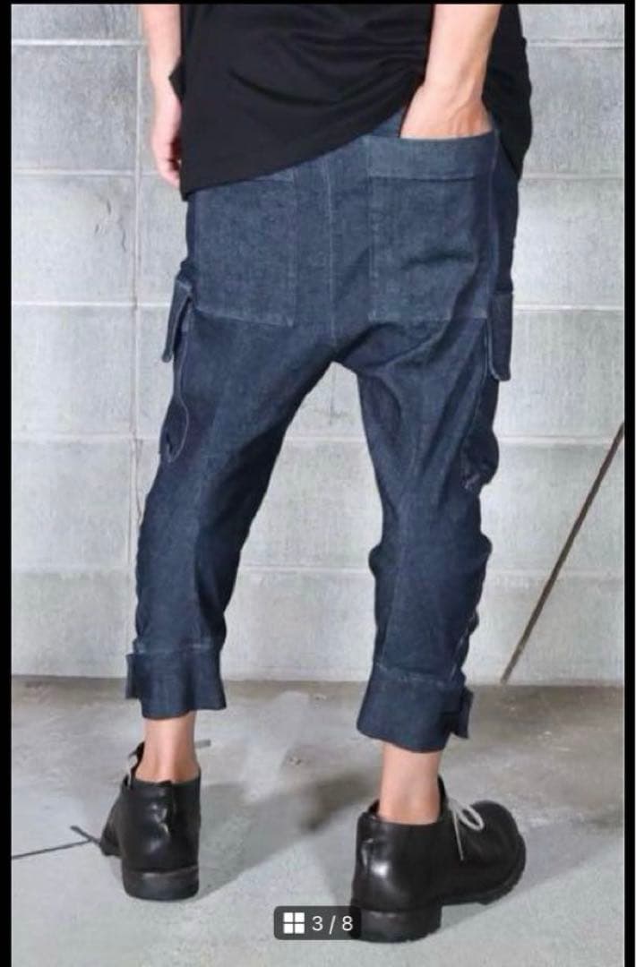A.F_ ARTEFACT _クロップドカーゴデニムパンツ　サルエル