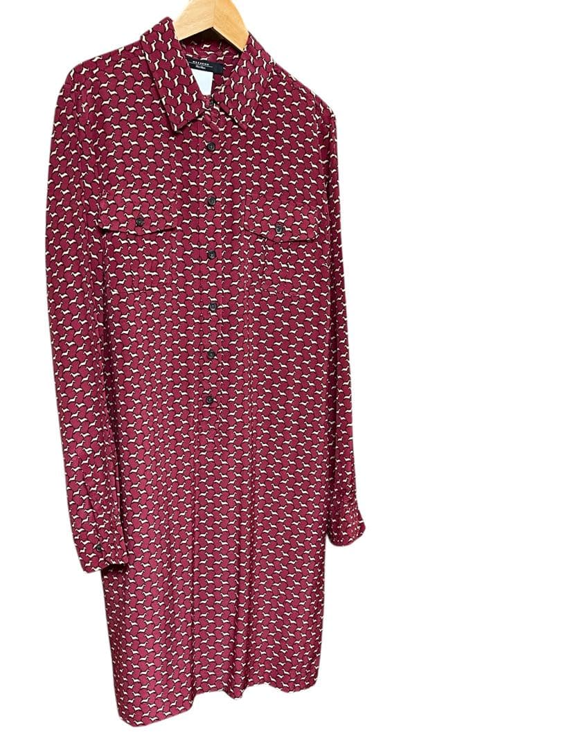 MaxMara WEEKEND シルクワンピース　サイズ40 レッドディアー