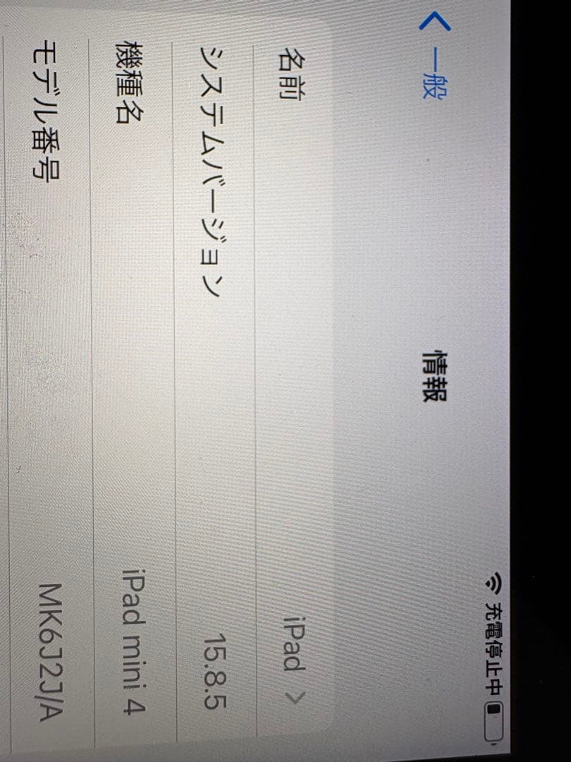 Apple iPad シルバー本体 Wi-Fiモデル充電ケーブル付き　中古送料込