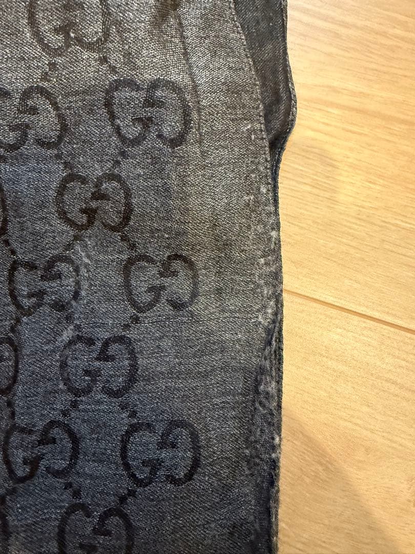 GUCCI グッチ　大判　ストール　ショール　マフラー　GG柄　ロゴパターン