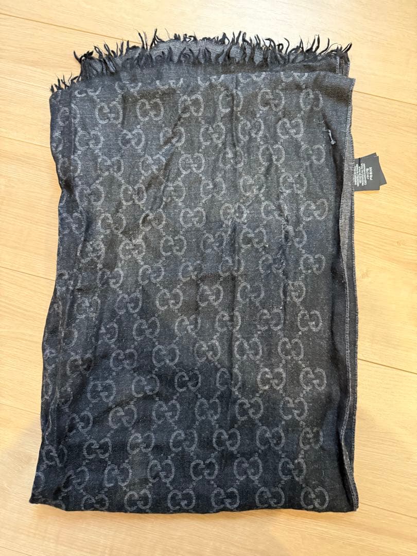 GUCCI グッチ　大判　ストール　ショール　マフラー　GG柄　ロゴパターン