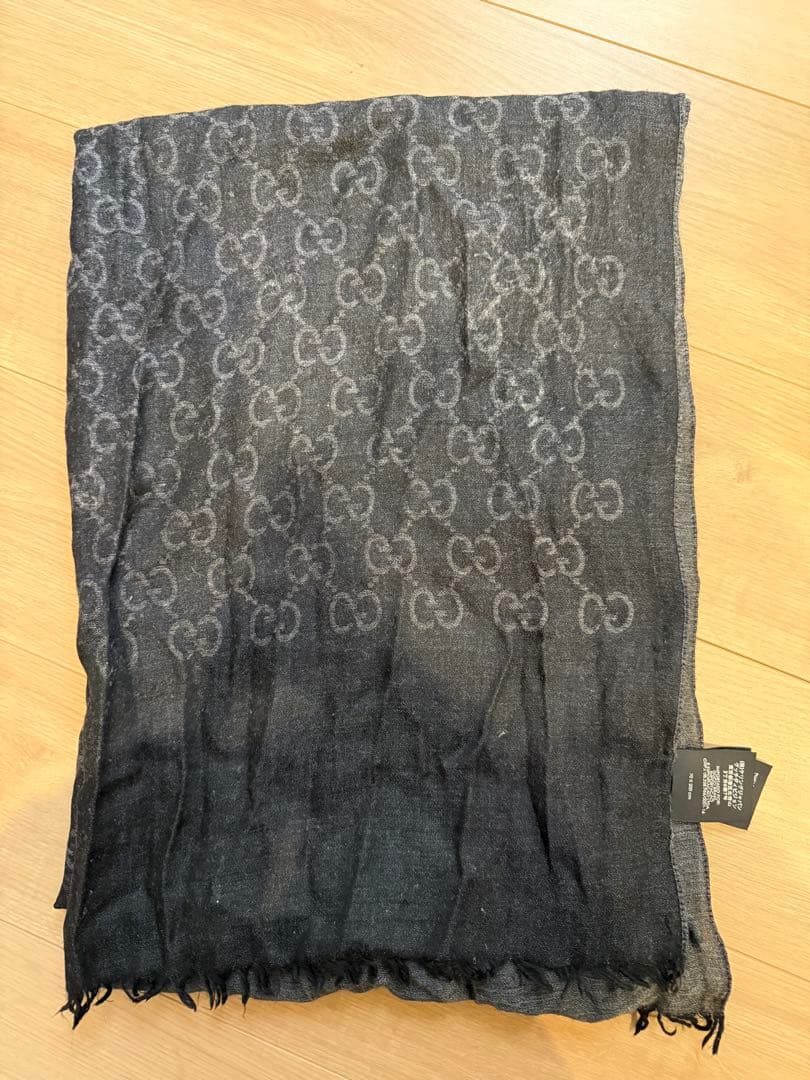 GUCCI グッチ　大判　ストール　ショール　マフラー　GG柄　ロゴパターン