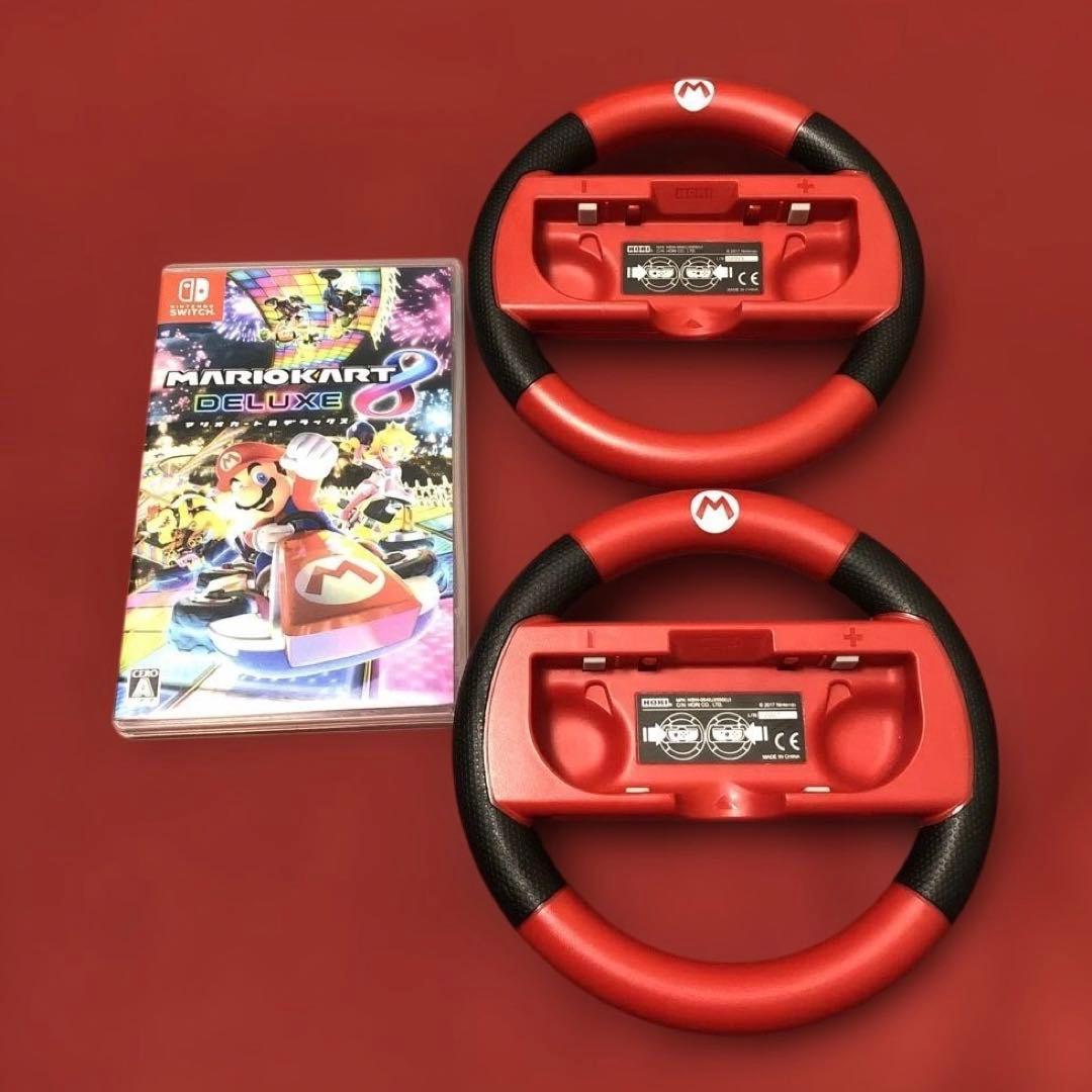 switch マリオカート8 デラックス　Joy-conハンドル　セット