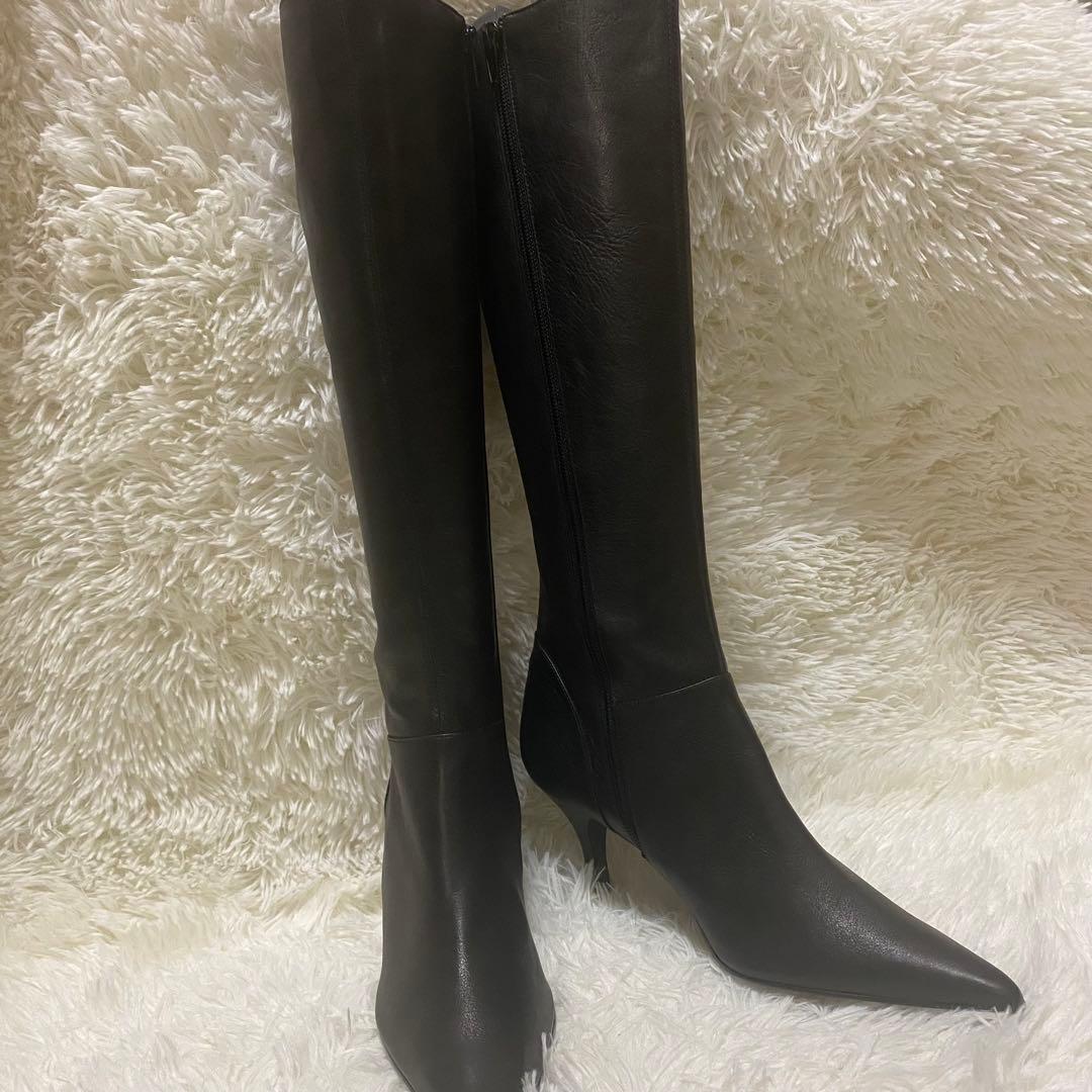 最終S✨定価5万＆美品✨et vousエヴー　黒 ロングブーツ ポインテッドトゥ