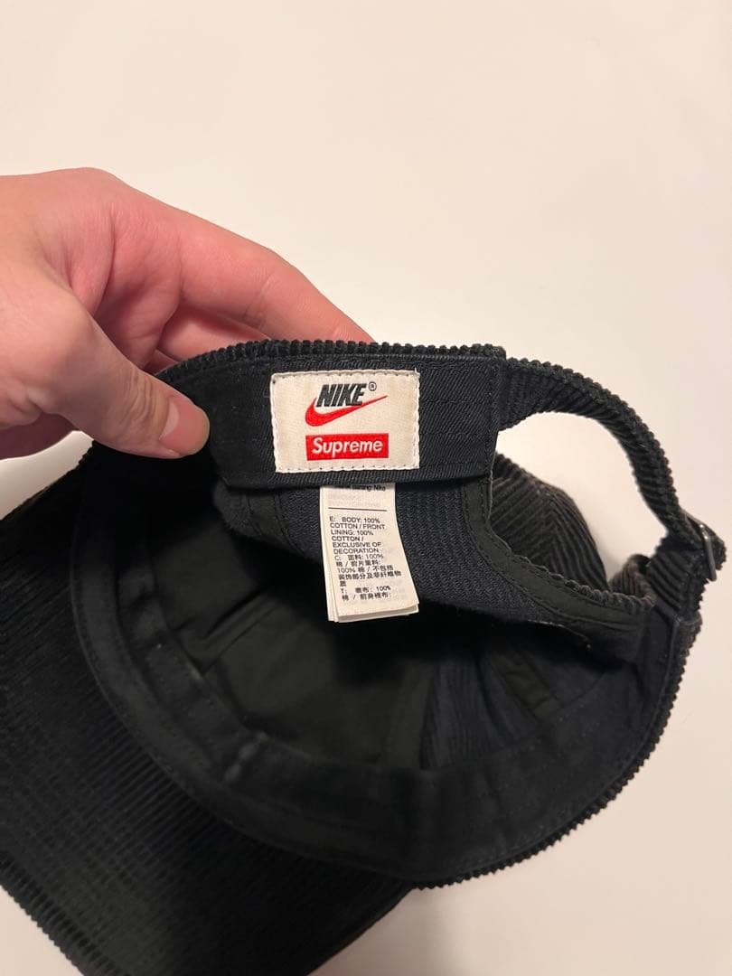 Supreme nike コーデュロイキャップ 黒
