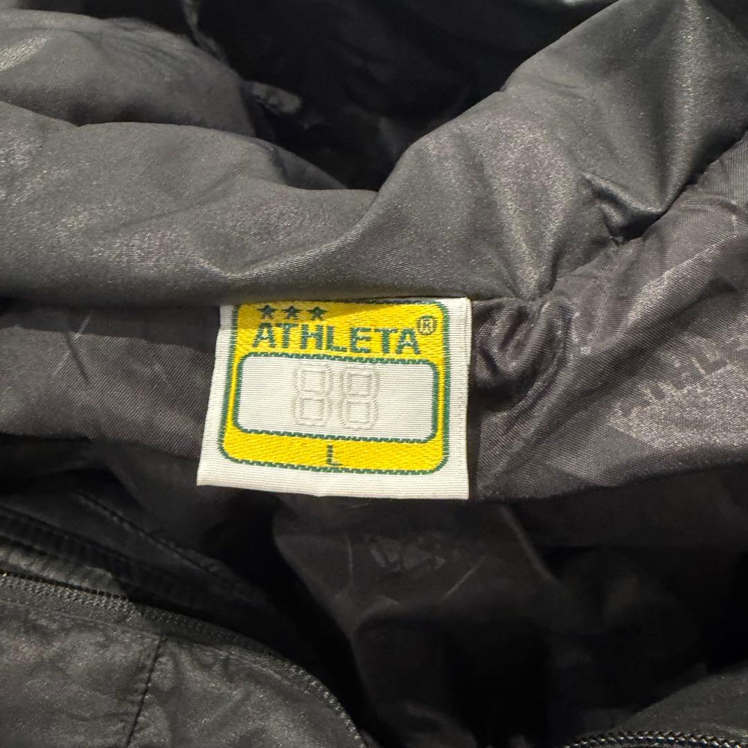 【美品】ATHLETA アスレタ 中綿ベンチコート ロングコート 黒 Lサイズ